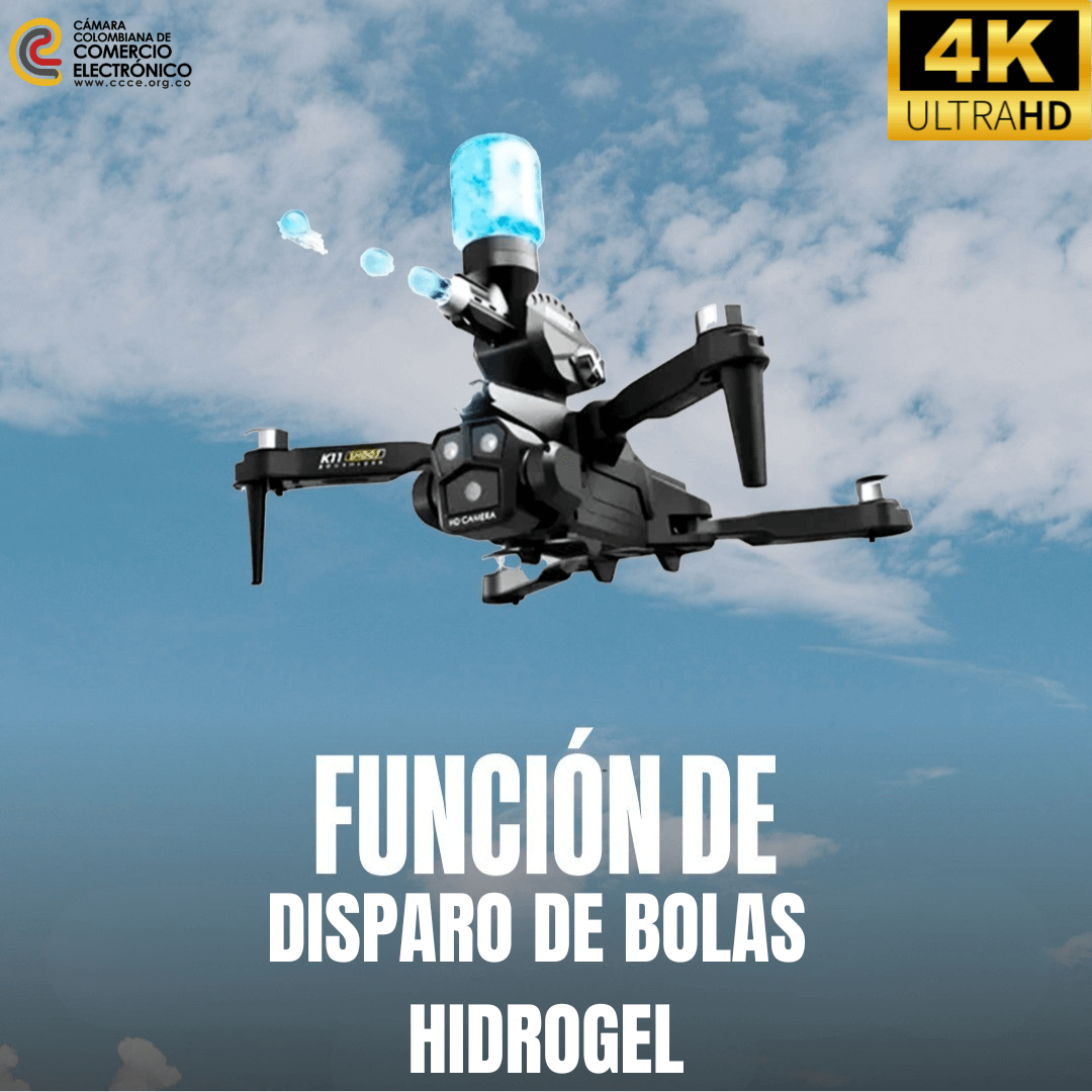 Drone Triple Cámara + Lanza Hidrogel – Graba, Dispara y Juega en el Aire🛰