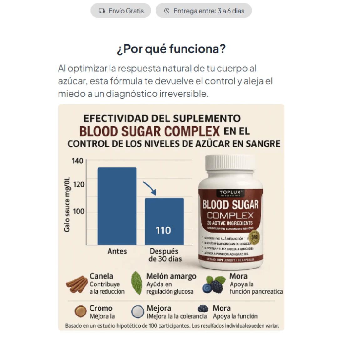 Blood Sugar Complex™ — Regula tu glucosa diaria PAGA 1 LLEVA 2