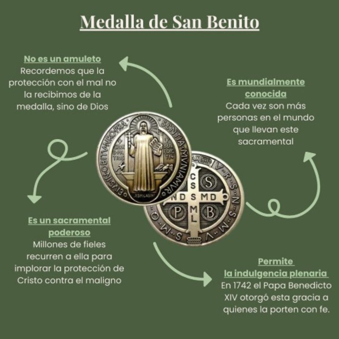 Juego de Cadena y Aretes de San Benito