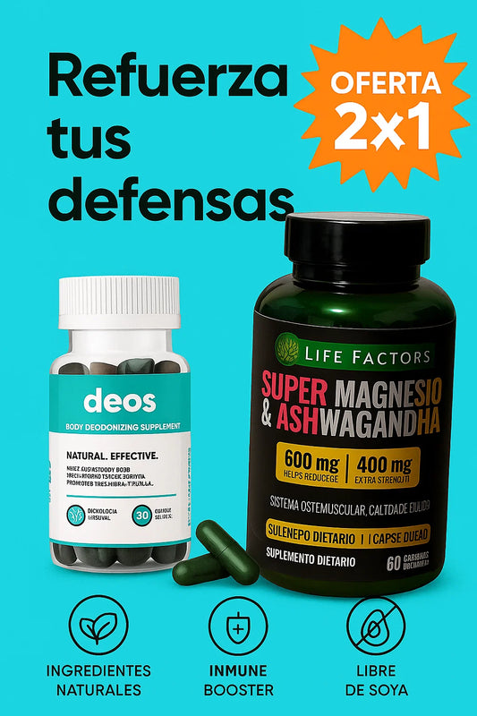 Super Magnesio & Ashwagandha GRATIS Deos - Original Importado.