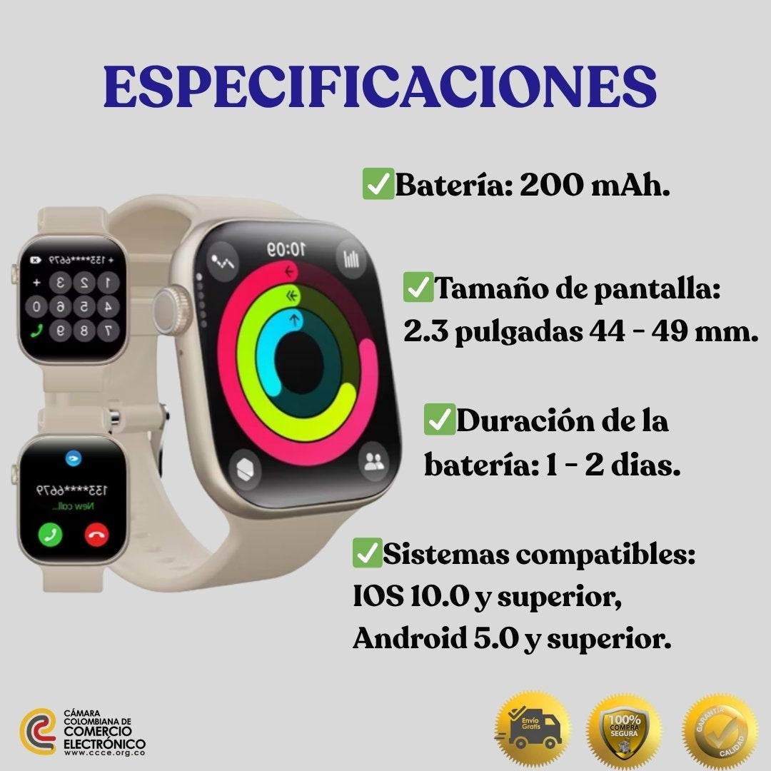 Smartwatch Serie 1000 PRO  con 7 Manillas ⌚