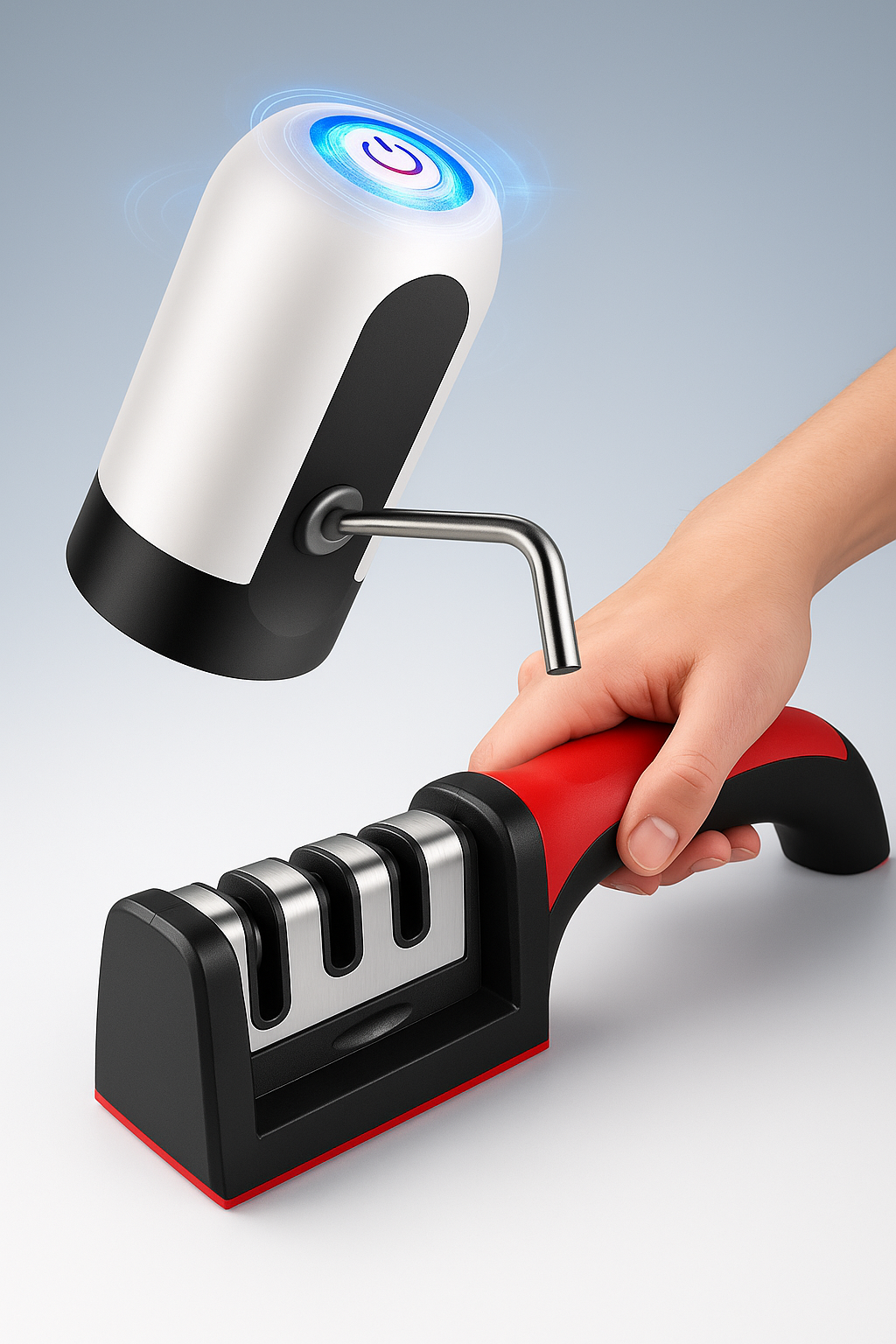 Combo Hogar Premium: Dispensador de agua y Afilador de cuchillos