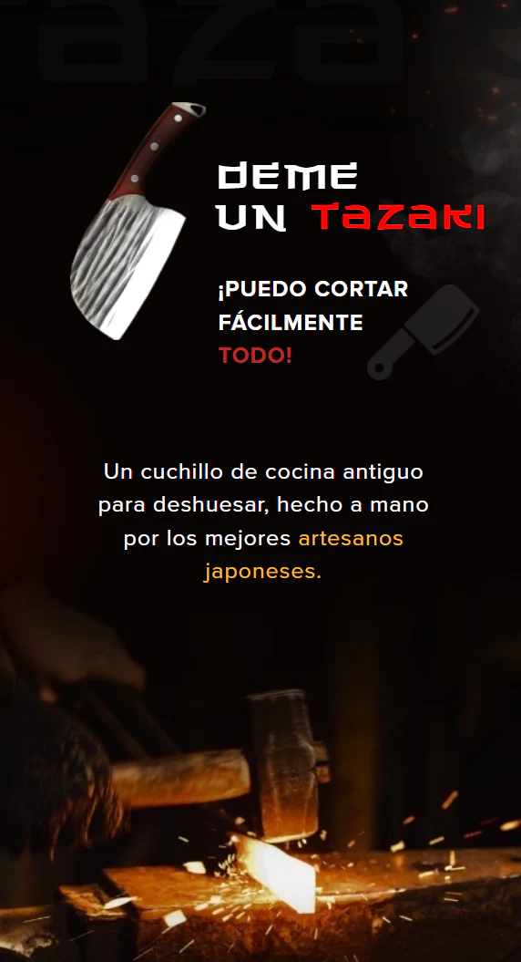 CUCHILLO  TIPO HACHA TAZAKI