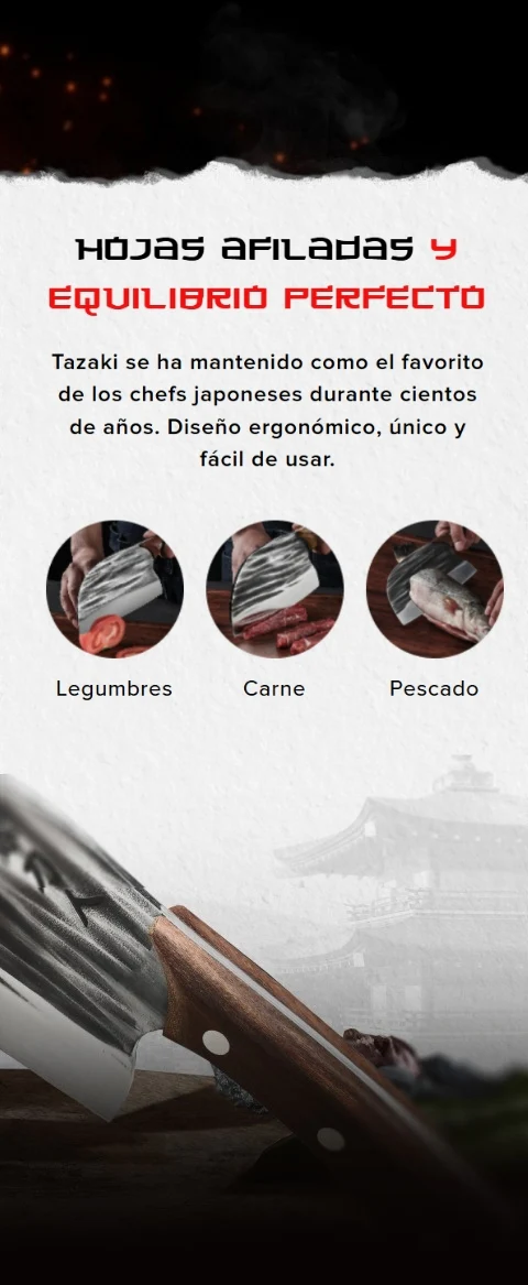 CUCHILLO  TIPO HACHA TAZAKI