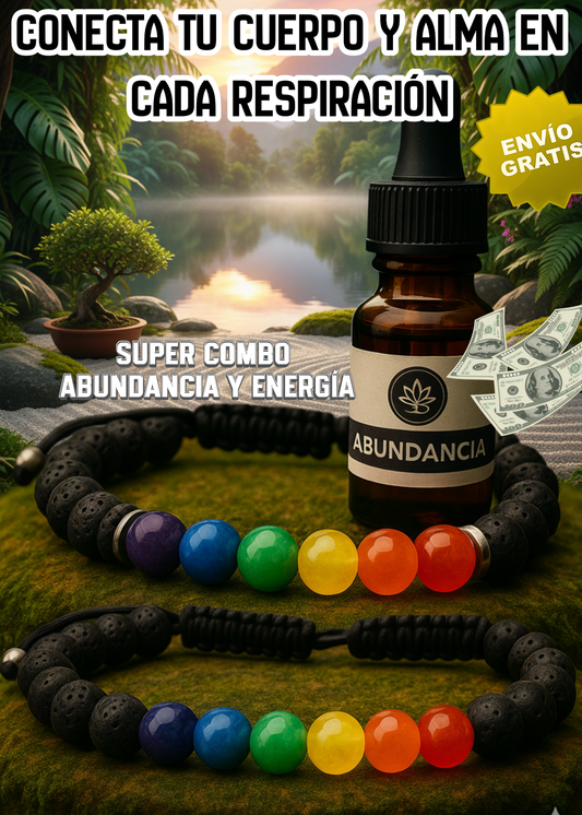 Kit Abundancia : Lleva 2 Pulseras 7 Chakras GRATIS  Aceite Abundancia+ PDF
