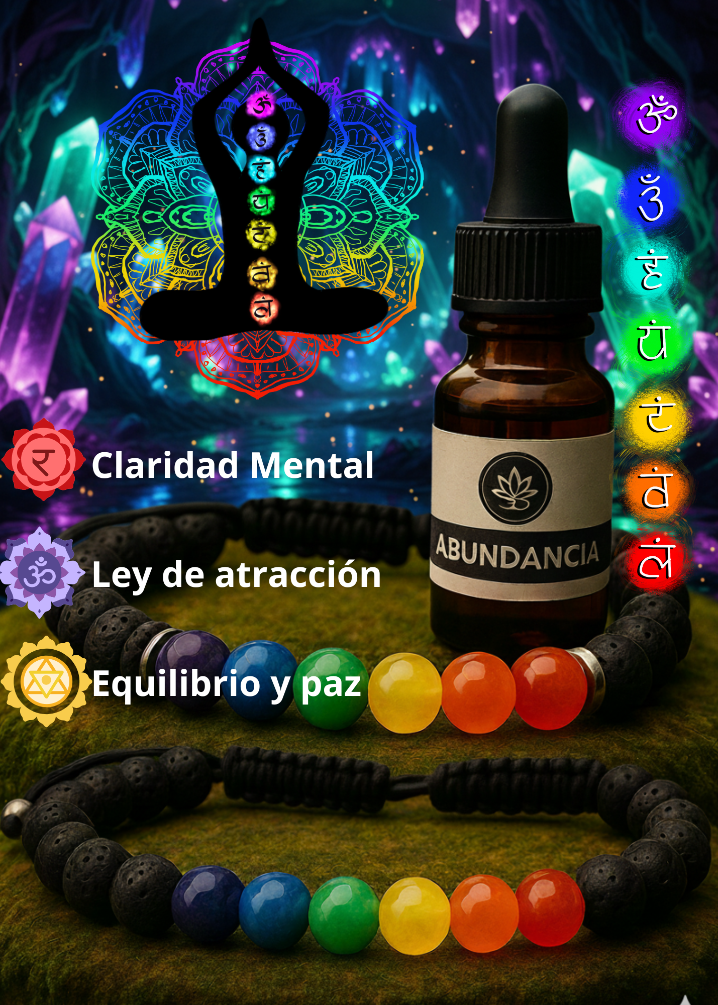 Kit Abundancia : Lleva 2 Pulseras 7 Chakras GRATIS  Aceite Abundancia+ PDF