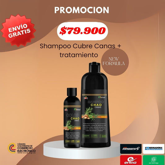 CHAO Canas: Shampoo + Tratamiento que renueva tu look en minutos