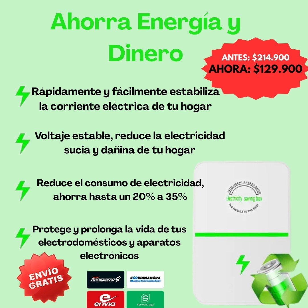 Ahorrador de Energía Power Saver Pro; reduce tu factura eléctrica hasta 50%