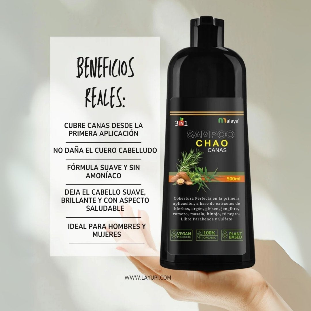 CHAO Canas: Shampoo + Tratamiento que renueva tu look en minutos