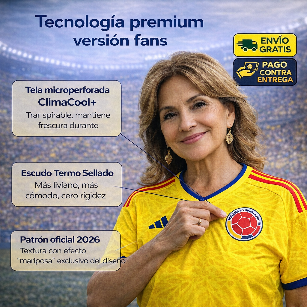 CAMISETA SELECCION COLOMBIA IMPO 1.1 FAN