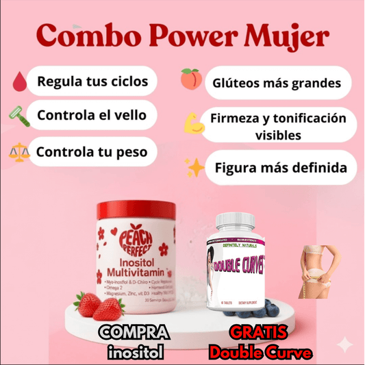 Combo Power Mujer: Compra Inositol LLEVA GRATIS Double Curves🍑🌸