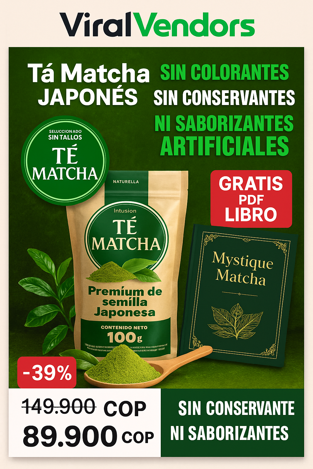 Té Matcha Japonés Gratis 📒 Libro Matcha Mystique