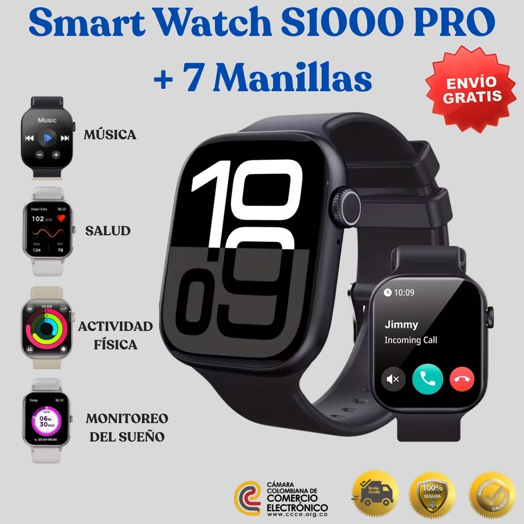 Smartwatch Serie 1000 PRO  con 7 Manillas ⌚