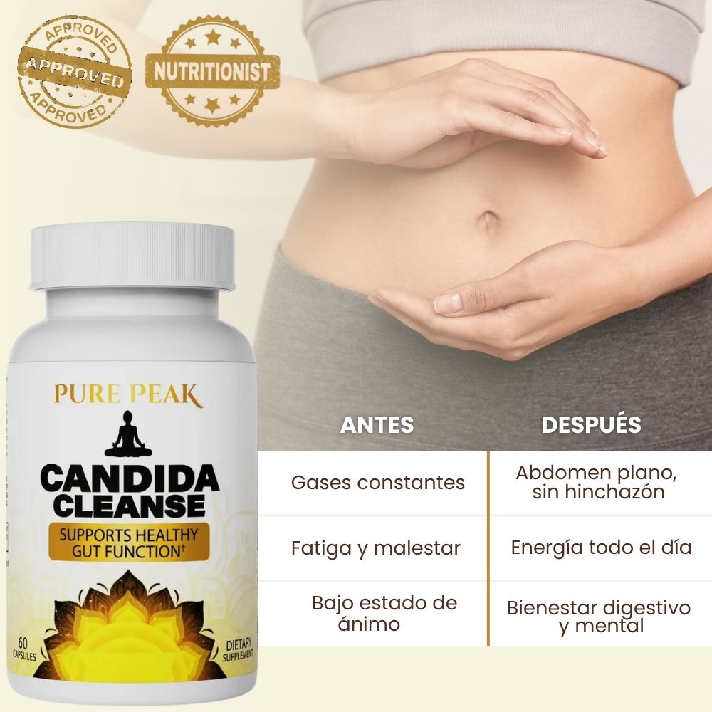 Candida Cleanse - Elimina la hinchazón y recupera tu energía.